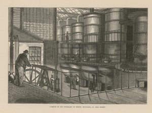 Innenansicht der Brennerei von Nicholson von English School
