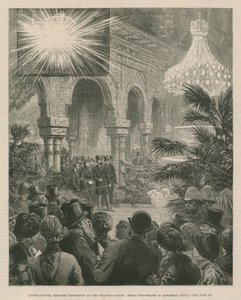 Internationale Elektrische Ausstellung im Crystal Palace von English School