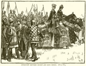 Interview zwischen Becket und König Heinrich von English School