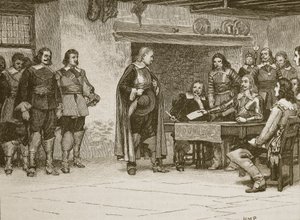 Interview zwischen Charles und dem Earl of Denbigh, Illustration aus Cassells Illustrierter Geschichte Englands