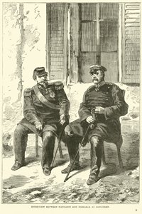 Interview zwischen Napoleon und Bismarck in Donchery, September 1870 von English School