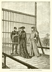 Treffen von Eduard IV. und Ludwig XI. in Picquigny von English School