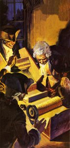 Eindringlinge untersuchen Eli Whitneys Baumwollentkörnungsmaschine von English School