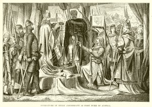 Investitur von Heinrich Jasomirgott als erster Herzog von Österreich von English School
