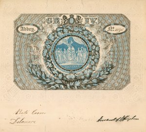 Einladung zur Krönung von Georg IV. im Jahr 1821 von English School