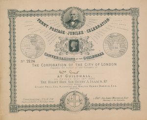 Einladung zur Jubiläumsfeier der Penny Postage von English School