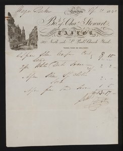 Rechnung von Charles Stewart, Schneider, St. Paul