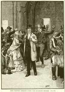 Irische Gefangene während des Fortschritts von Lord Mulgrave befreit von English School