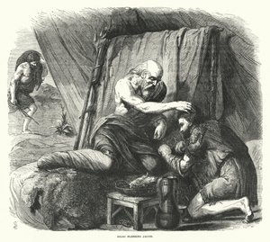 Isaak segnet Jakob (Gravur) von English School