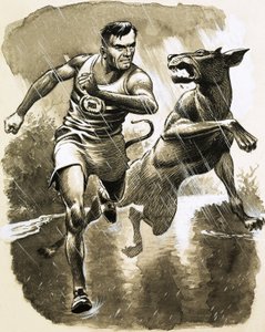 Jack Holden gewann einen Marathon trotz Hundebiss während des Rennens von English School