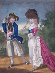 Jack Oakham gibt ein Signal für ein Engagement, 1781 von English School