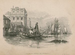 Jack hilft Freeman dem Fischer; Illustration aus Poor Jack von Frederick Marryat von English School
