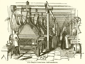 Jacquard-Kraftwebstühle: Stoffherstellung von English School