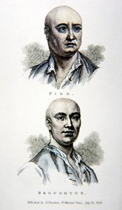 James Figg und Jack Broughton, aus einem Druck veröffentlicht 1812 von English School