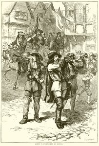 James II. in Boston ausgerufen von English School