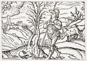 Januar, aus Spensers Der Hirtenkalender, 1579