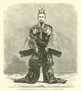 Japanischer Dolmetscher in Hofkleidung früherer Zeiten von English School