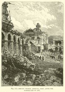 Jesuitenkirche, Arequipa, Peru, nach dem Erdbeben von 1868 von English School