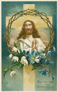 Jesus Christus, Kreuz und Dornenkrone von English School