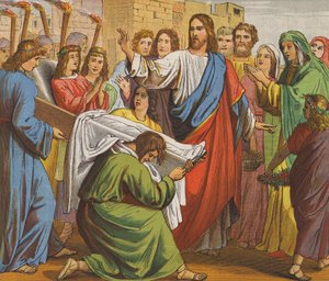 Jesus Christus erweckt den Sohn der Witwe von Nain von English School
