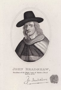 John Bradshaw, englischer Richter, der Präsident des Obersten Gerichtshofs für den Prozess gegen König Karl I. im Jahr 1649 war von English School