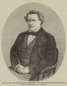 John Colvin, Esquire, Vizegouverneur der Nordwestprovinzen, Bengalen (Stich) von English School