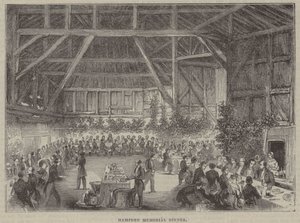 John Hampden Gedenkdinner, abgehalten im Zusammenhang mit der Errichtung eines Denkmals für ihn von English School