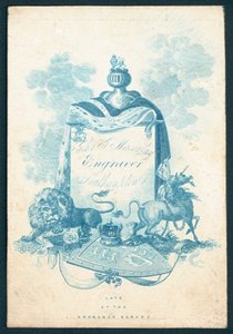 John J Macaulay, Graveur, Visitenkarte von English School