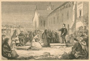 John Livingston predigt in der Kirche von Shotts von English School