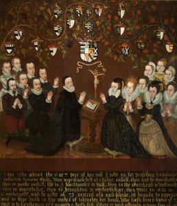 John und Mary Towneley und Familie, 1601 von English School