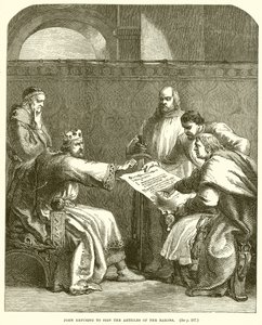 John weigert sich, die Artikel der Barone zu unterzeichnen von English School