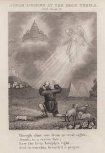 Jona blickt auf den Heiligen Tempel, Jona II, Vers 4 von English School