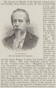Jose Zorrilla, der verstorbene spanische Dichter Laureate von English School