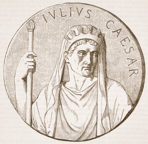 Julius Caesar, Illustration aus Cassells Illustrierter Geschichte Englands von English School