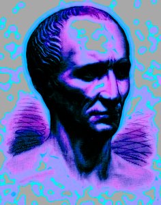 Julius Caesar, Illustration aus Cassells Illustrierte Universalgeschichte von Edward Ollier, veröffentlicht 1890 von English School