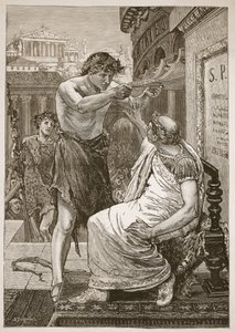 Julius Caesar lehnt die von Antonius angebotene Krone ab von English School