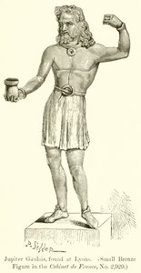 Jupiter Gaulois gefunden in Lyon. (Kleine Bronzefigur im Cabinet de France, Nr. 2.929)