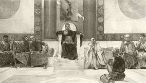 Justinian und sein Rat (Gravur) von English School