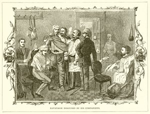 Kavanagh, verkleidet von seinen Gefährten von English School