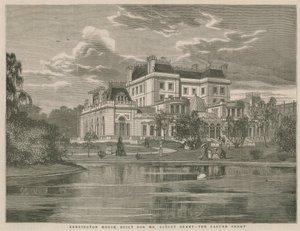 Kensington House, erbaut für Mr. Albert Grant, die Gartenfront von English School