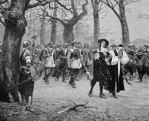 König Karl I. (1600-49) auf dem Weg zu seiner Hinrichtung von English School