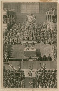 König Karl I. vor dem Obersten Gerichtshof in Whitehall, 1648 von English School