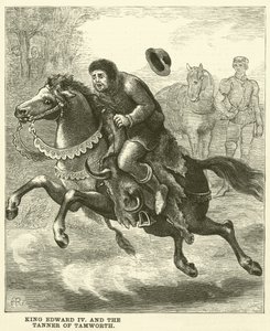 König Edward IV. und der Gerber von Tamworth (Gravur) von English School