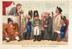 König Joe, der seine spanische Krone entsorgt!!! ca. 1808