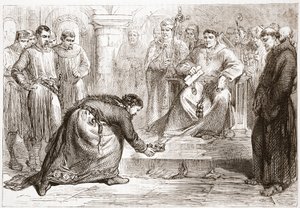 König Johann und der Legat des Papstes, Illustration aus Die Geschichte des Protestantismus von James Aitken Wylie, veröffentlicht 1878