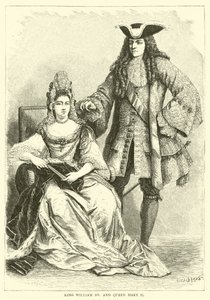 König Wilhelm III. und Königin Maria II. von English School