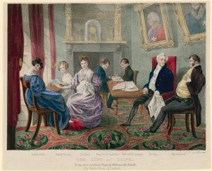 König Wilhelm IV. zu Hause mit seiner Familie von English School