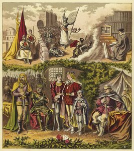 Könige des Hauses Lancaster und York; König Heinrich IV, König Heinrich V, König Heinrich VI, König Eduard IV, König Eduard V, König Richard III von English School