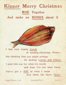 Kipper (Fisch), Weihnachtskarte