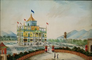 La Favorita oder Palazzo Cinese, Palermo, entworfen von Marvuglia und Giuseppe Patricola für König Fernando IV, ca. 1815 von English School